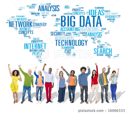 Big Data Storage Information World Map Concept Big Data Storage Information World Map Concept 16066333