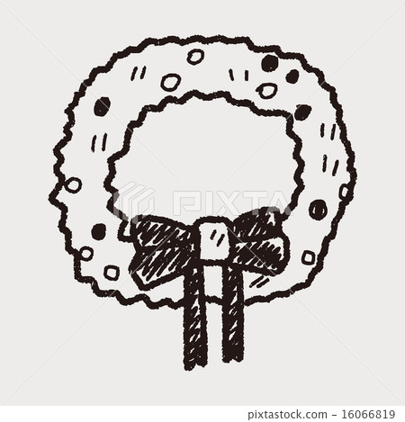 Christmas wreath doodle Christmas wreath doodle 16066819