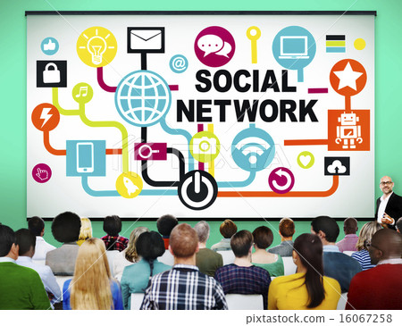 Social Network Internet Online Society Connecting Social Media C 16067258