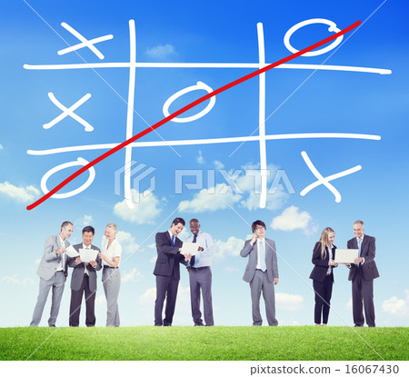 Tic Tac Toe Game Competition XO Win Challecge Concept 16067430