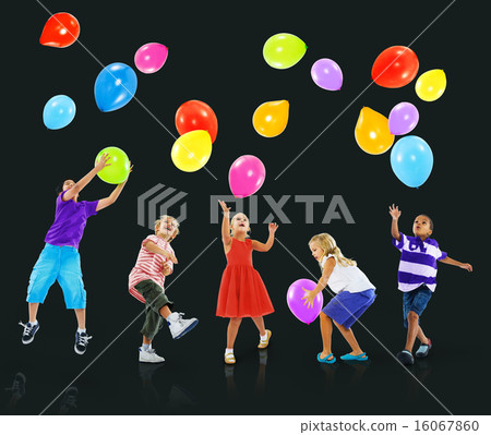 Multiethnic Children Balloon Happiness Friendship Concept Multiethnic Children Balloon Happiness Friendship Concept 16067860