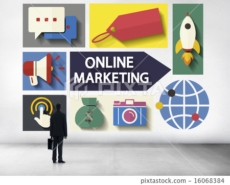 Online Marketing Branding Global Communication Analysing Concept 16068384