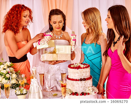 Group people at hen-party. 16069270