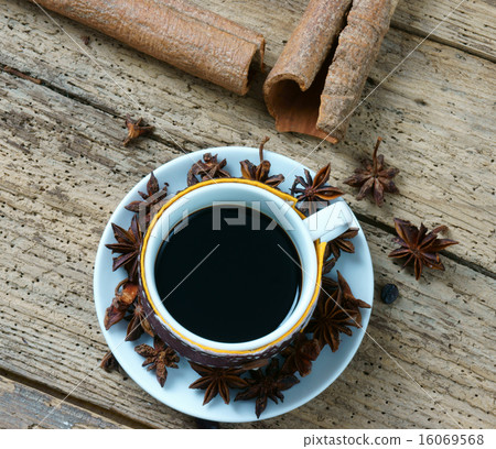 Coffee background, coffee cup, coffee bean 16069568