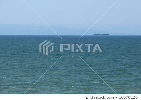 海洋，島嶼陰影和船隻 16070126