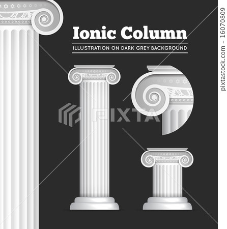 Stock Illustration: Classical Greek or Roman Ionic column