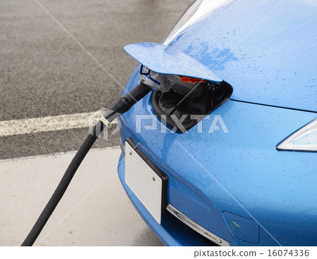 Electric car in charging battery at station Electric car in charging battery at station 16074336