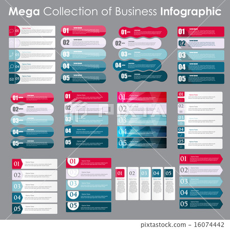 Set of Infographic Templates for Business Vector Illustration 16074442