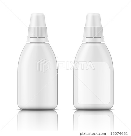 White plastic bottle template. White plastic bottle template. 16074661