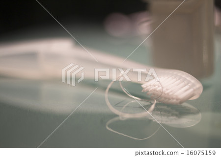 Toothbrush and dental hygiene floss waxed tape Toothbrush and dental hygiene floss waxed tape 16075159