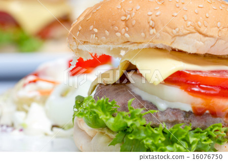 American cheese burger 16076750