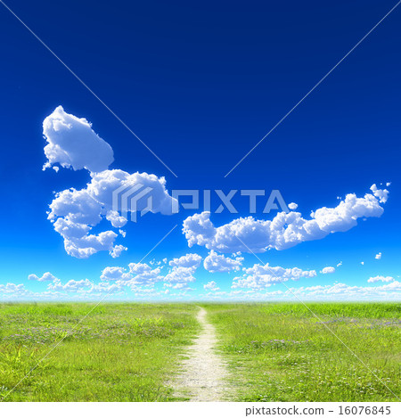 Blue sky and prairie Blue sky and prairie 16076845