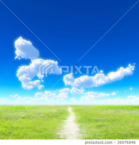 Blue sky and prairie Blue sky and prairie 16076846