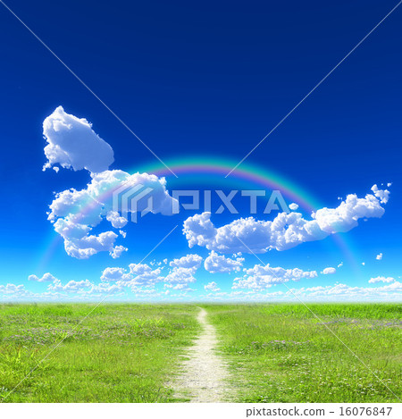 Blue sky and prairie Blue sky and prairie 16076847