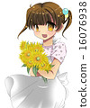 Sunflowers and girls (no background) 16076938
