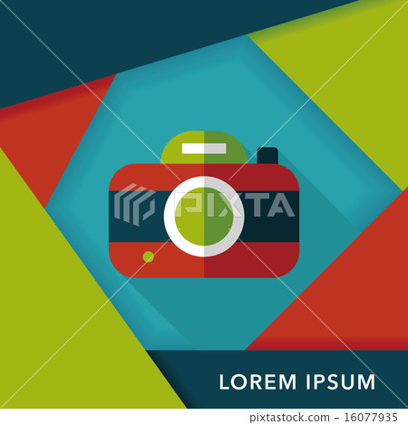camera flat icon with long shadow,eps10 camera flat icon with long shadow,eps10 16077935