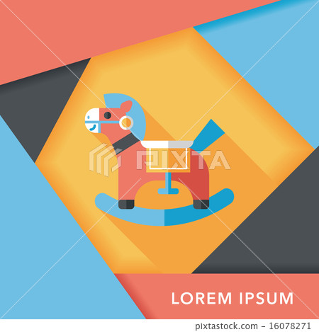 horse toy flat icon with long shadow,eps10 horse toy flat icon with long shadow,eps10 16078271