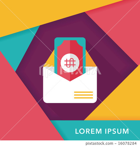 bills flat icon with long shadow,eps10 16078284