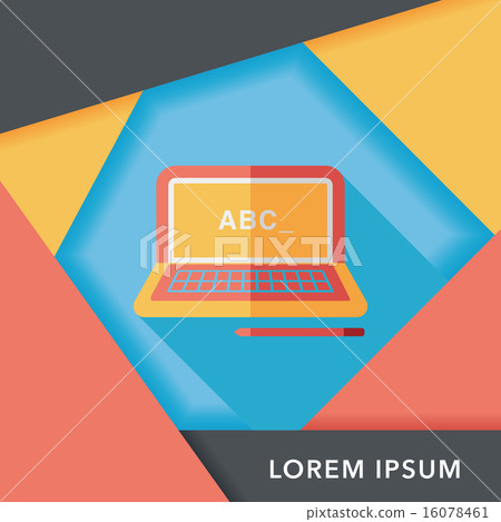 laptop flat icon with long shadow,eps10 laptop flat icon with long shadow,eps10 16078461