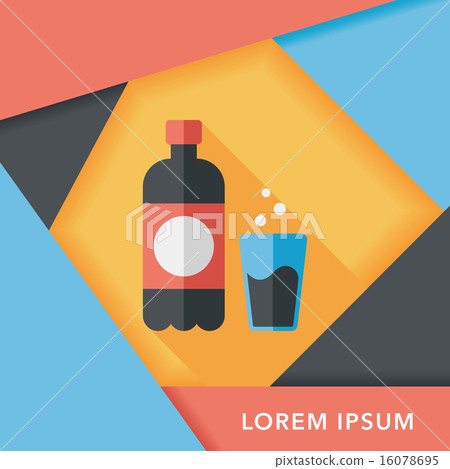 soda drink flat icon with long shadow,eps10 soda drink flat icon with long shadow,eps10 16078695