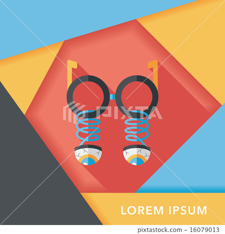 Halloween toy flat icon with long shadow,eps10 16079013