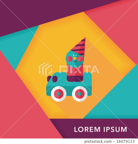 toy car flat icon with long shadow toy car flat icon with long shadow 16079113