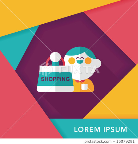 SALE Shopaholic flat icon with long shadow,eps10 SALE Shopaholic flat icon with long shadow,eps10 16079291