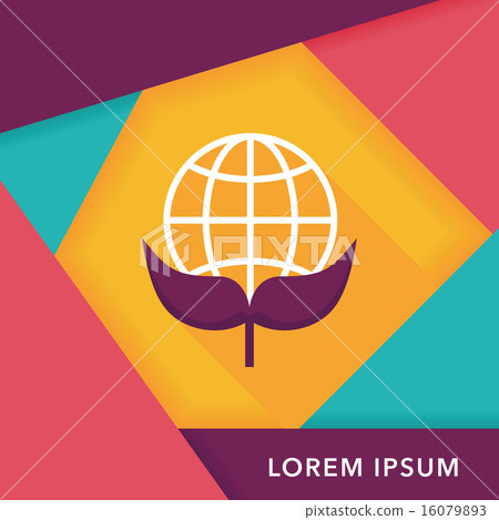 Environmental protection concept flat icon with long shadow,eps1 16079893