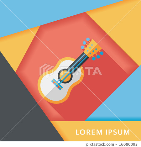 guitar flat icon with long shadow guitar flat icon with long shadow 16080092