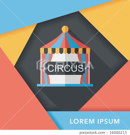 circus flat icon with long shadow,eps10 16080215