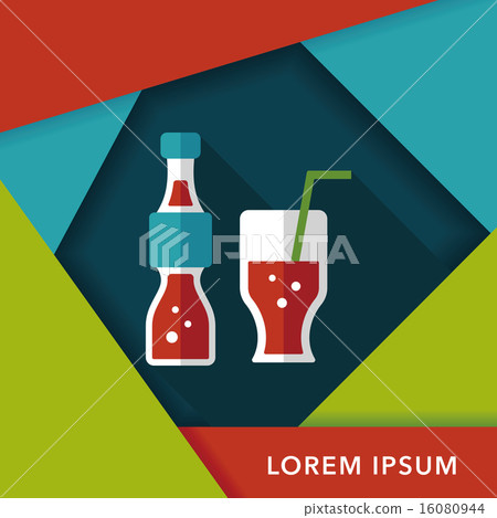 soda drink flat icon with long shadow,eps10 soda drink flat icon with long shadow,eps10 16080944