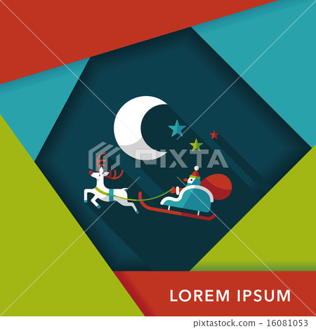 Santa Claus flat icon with long shadow, eps10 Santa Claus flat icon with long shadow, eps10 16081053