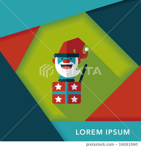 Santa Claus flat icon with long shadow, eps10 Santa Claus flat icon with long shadow, eps10 16081060