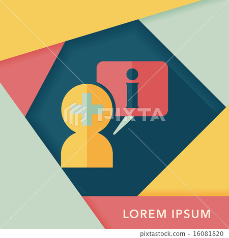 medical speech flat icon with long shadow medical speech flat icon with long shadow 16081820
