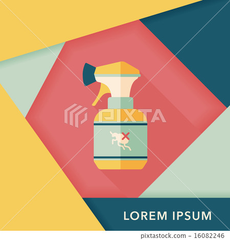 Pet flea spray flat icon with long shadow,eps10 Pet flea spray flat icon with long shadow,eps10 16082246