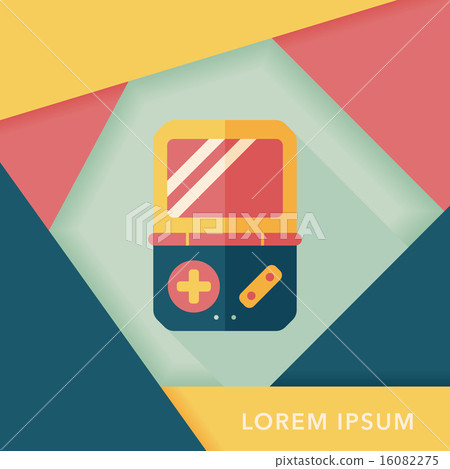 Handheld game consoles flat icon with long shadow,eps10 Handheld game consoles flat icon with long shadow,eps10 16082275