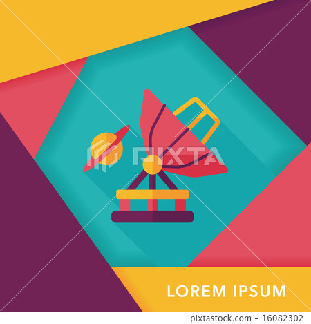 Space Telescope flat icon with long shadow,eps10 Space Telescope flat icon with long shadow,eps10 16082302