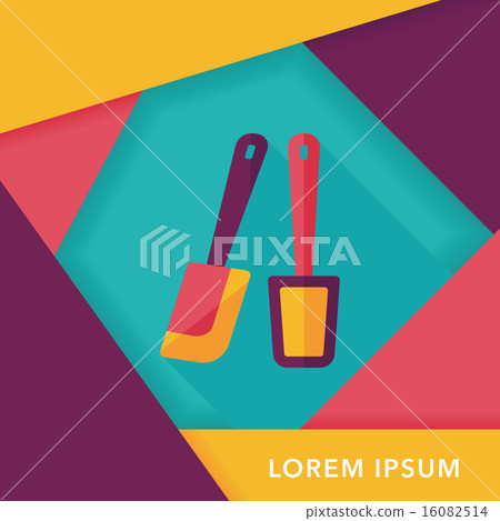 kitchenware beater flat icon with long shadow,eps10 16082514