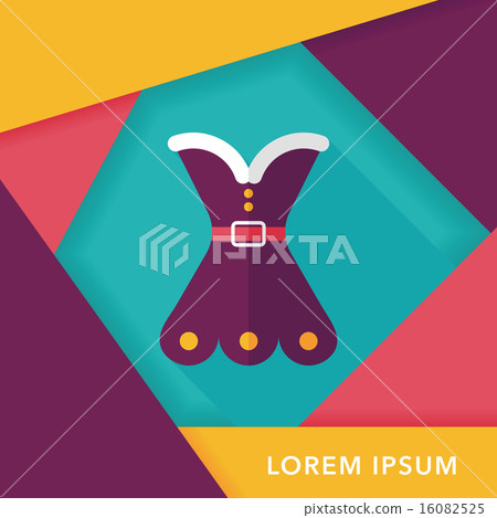 Christmas dress flat icon with long shadow, eps10 Christmas dress flat icon with long shadow, eps10 16082525