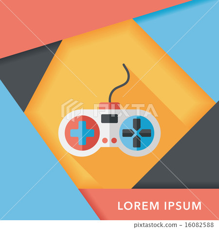 joystick flat icon with long shadow,eps10 joystick flat icon with long shadow,eps10 16082588