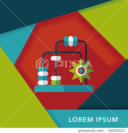 educational toy flat icon with long shadow,eps10 16083023