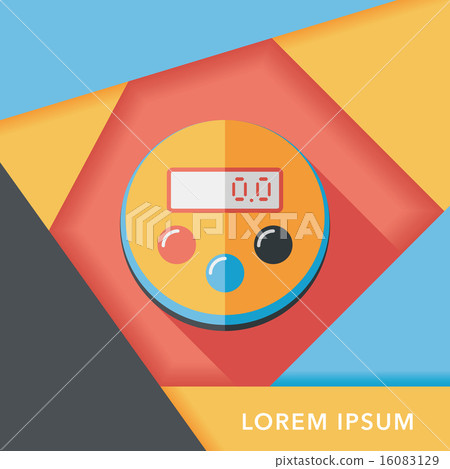 kitchenware timer flat icon with long shadow,eps10 16083129