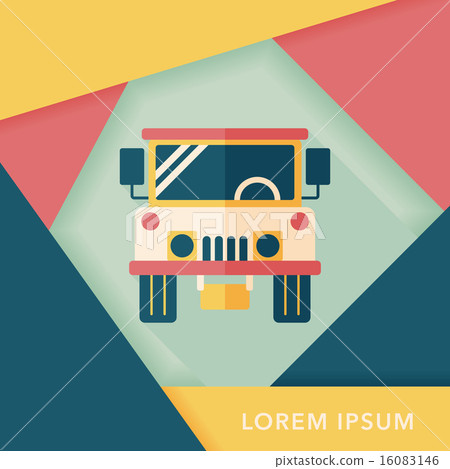 Transportation hammer flat icon with long shadow,eps10 16083146