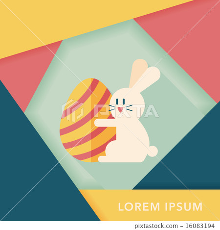 easter bunny flat icon with long shadow,eps10 easter bunny flat icon with long shadow,eps10 16083194