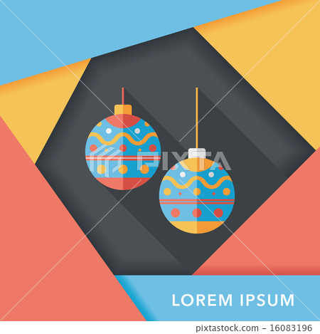christmas ball flat icon with long shadow,eps10 christmas ball flat icon with long shadow,eps10 16083196
