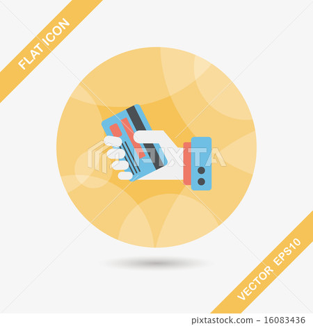 credit card flat icon with long shadow,eps10 credit card flat icon with long shadow,eps10 16083436