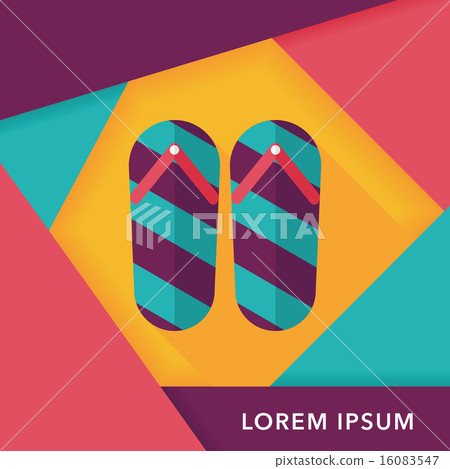 flip flop flat icon with long shadow,eps10 - Stock Illustration ...