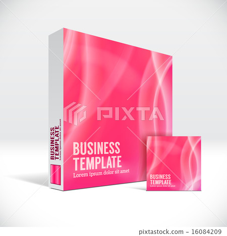 3D Identity box with abstract red lines cover 3D Identity box with abstract red lines cover 16084209