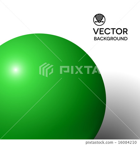 Abstract minimal frame with green ball 16084210