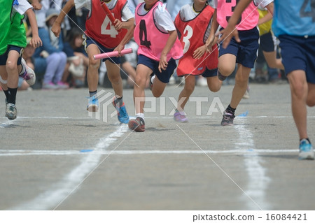 Elementary school sports festival selection relay 16084421
